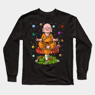 Buddha Mushroom Meditation Long Sleeve T-Shirt